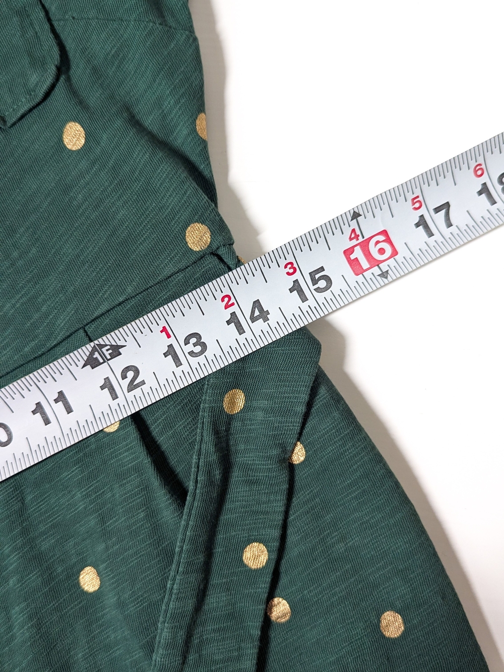 Boden Belinda Olive Gold Spot Belted Jersey Shirt Dress 8R Preppy Workwear Yes - Picture 7 of 9